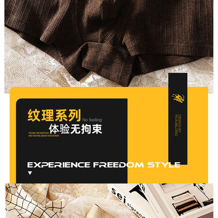 3PCS/Pack Cotton Hygroscopic Breathable Underpants Men Comfortable Mesh Crotch Panties Soft Solid Striped Men's Boxer Underwear