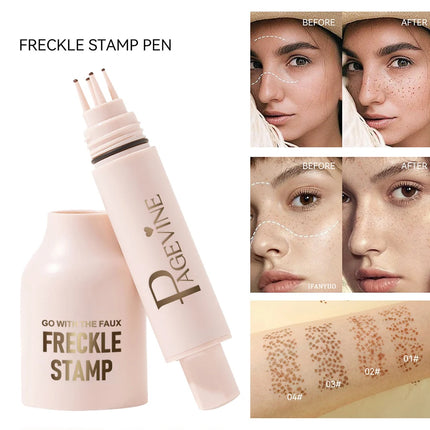 5-Point Freckle Stamp Pen Natural-Looking Waterproof Liquid Freckles Quick-Dry Effortless Air Cushion Tip Dot Spot Application