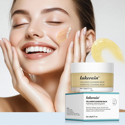 Rose Flavor Collagen Cleansing Balm Nourishing Cream Makeup Remover Mild Non-irritating Moisturizing Non-greasy Cleansing Balm