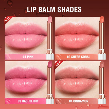 O.TWO.O 12pcs Lip Balm Colors Ever-changing Lips Plumper Oil Moisturizing Long Lasting With Natural Beeswax Lip Gloss Makeup
