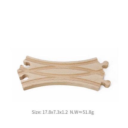 33style DIY Wooden Train Rail Tracks Accessories Wood Railway Track Parts Fit For All Wood Track Toy Christmas Birthday kid Gift