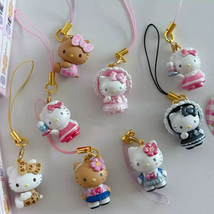 Sanrio Hello Kitty Keychain Blind Box Cartoon Character Phone Charm Bag Pendant  Collectible Anime Action Figure Gift for Girls