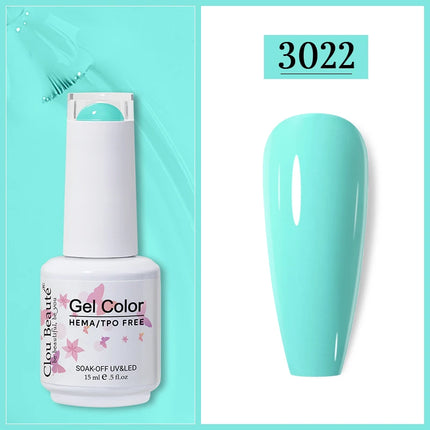 Clou Beaute Gel Nail Polish Neon Brown Royal Blue Red Green Pastal Nude Nail Art Varnishes Gel Lacquer HEMA/TPO FREE UV Gel Nail