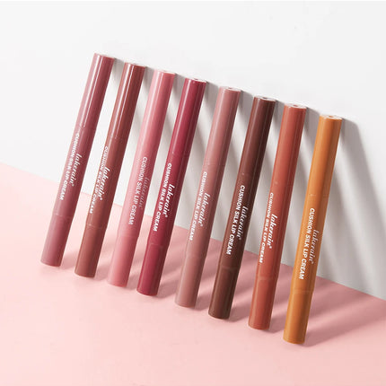 Lakerain Matte Blush Rotating Lipstick Multi-functional Lip Mud for Lips and Cheeks Long-lasting Waterproof Velvet Lip Gloss