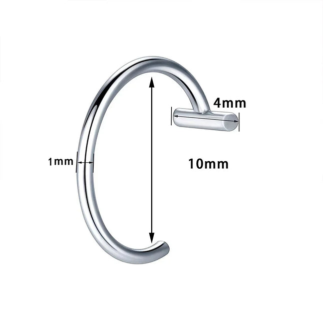 1Pc Stainless Steel Fake C Clip Lip Ring labret piercing  Earring Fake Nose Piercing Women Body Jewelry Non-Pierced