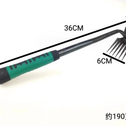 Puller Shovel 5/6/11 Tooth Weeding Removal Hand Gardening Loose Soil Tool 2 In 1 Garden Rake Manual Weed Grass Rooting Tool