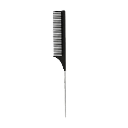 Professional Stainless Steel Hair Tail Comb Salon Cut Styling Tool with Fine Teeth Hair Care Barber Accessory
