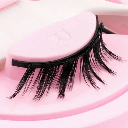 Lanjinglin Magnetic Eyelashes 1 Pair Natural Faux Mink Lashes Reusable False Eyelashes Tweezer Set Eyelash Extension Makeup Tool