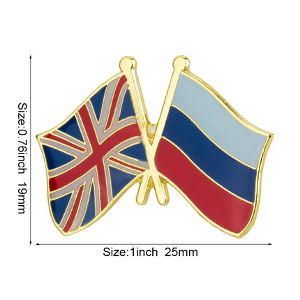 Russia Flag Laple Pin Badge Brooch