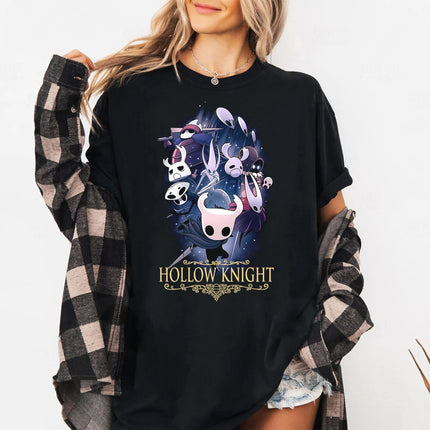Hollow Knight Metal T-Shirt Unisex Women Men Tee Metroidvania Video Game Metalhead Fan Gift Vintage Street Apparel Short Sleeve