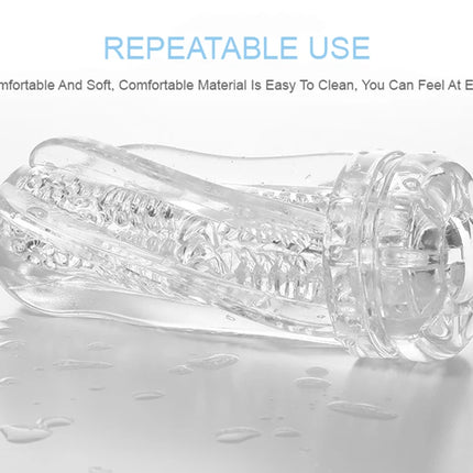 GALAKU Male Masturbator Soft Pussy Sex Toys Transparent Vagina Adult Endurance Exercise Sex Products Vacuum Pocket Cup For Men