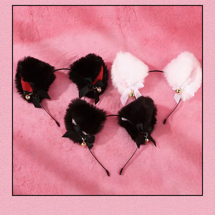 6pcs/Set SM Erotic Cosplay Cute Fox Tail Anal Plug Bow-Knot Cat Ears Headbands Collar Couples Accessories Sex Toys For Female