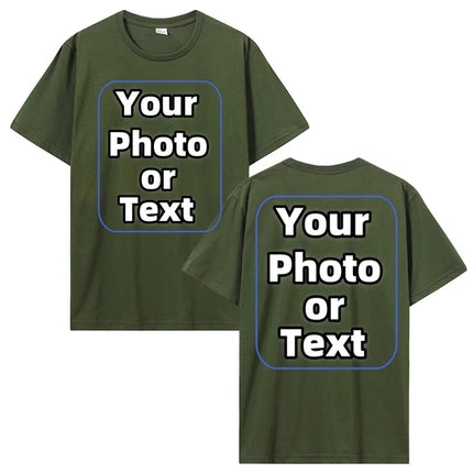 Custom T Shirt Make Your Design Logo Text Cotton Tshirt Personalized Gift Customized Your Design T-shirt Diy Men Women Tees Tops