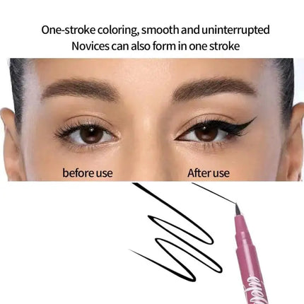 Waterproof Black Eyeliner Pen Quick Drying Long Lasting Matte Smooth Easy To Color Liquid Eyeliner Pen Makeup Cosmetics