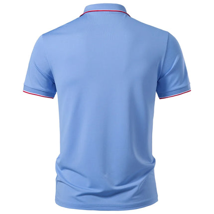 AIOPESON Men's Solid Color Work Polo Shirt Office Breathable Moisture Wicking Professional Casual Daily Wear Polo Shirts