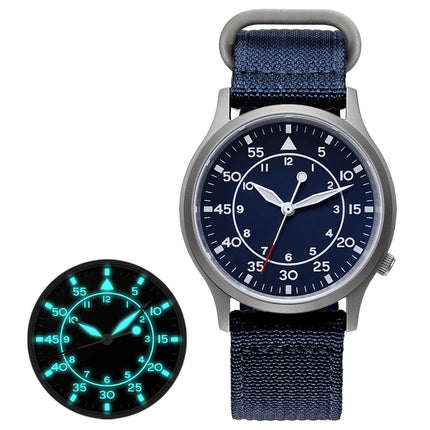 BERNY Titanium Watch For Men AR Coating Sapphire Fashion Wristwatch Luminous VH31 Ultra-thin Quartz Watch Waterproof 5ATM Watch