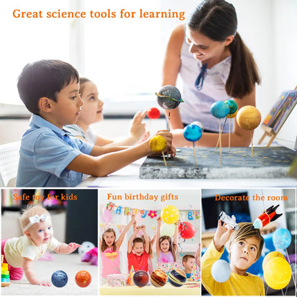 Solar System Planet Stress Balls,Stress Relief Planets Balls Educational Toys,Anti Stress Balls for Adults,Party Birthday Gifts