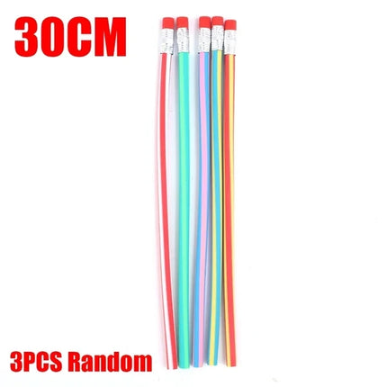 6/1Pcs Magic Bendy Flexible Soft Pencil with Eraser Colorful Creative Novelty Bend Pencils for Kids Student Gift School Supplies