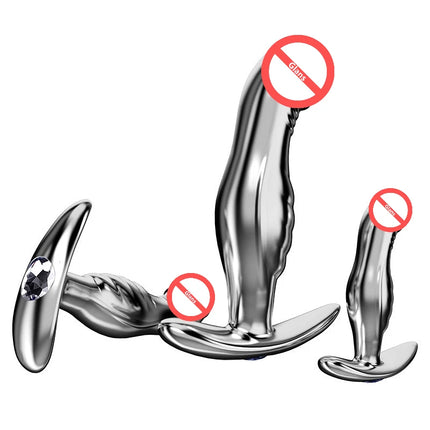 Metal Anal Plug Metal Dildo Butt Plug G-spot and P spot Stimulating Prostate Massager Adult Masturbation Anal Toys