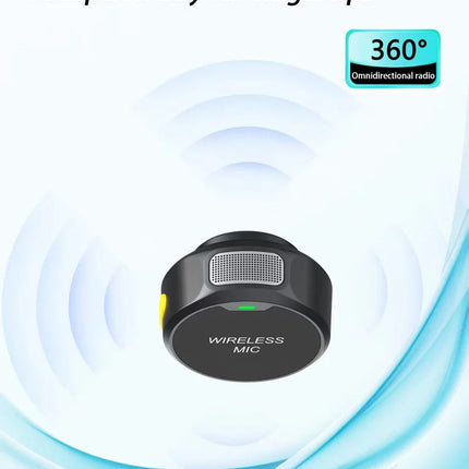Wireless Lavalier Microphone Outdoor Live Recording Interview Vlog Magnetic Noise Reduction Portable For iPhone Android
