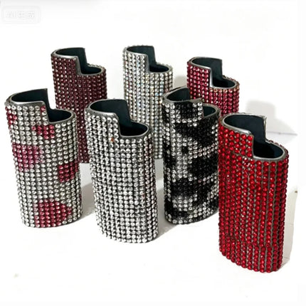 Metal Shell Case Holder Lighters Sleeve Pouches DIY Creative Crystal Cover j5 Lighter Box Cases Covers