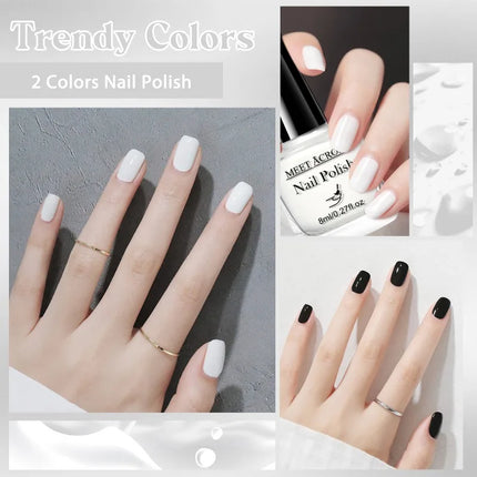 2Pcs 8ml Red Water-Based Peel Off Nail Polish Set Air Dry Easy to Apply Long Lasting Nail Art Manicure Vernis DIY for Home Salon