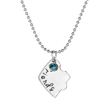 3pcs/Set Heart Pendant Friendship Chain Necklace with Forever Letter Women Burger Fries Shape Creative Design Forever Necklace