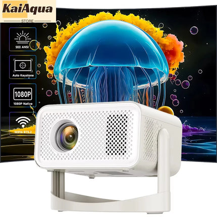 KaiAqua HT23 4K Android11 Projector Native 1080P 390ANSI Dual Wifi6 BT5.0 1920*1080P Cinema Portable Projetor Upgrated HT23