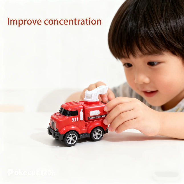 Inertial Fire Truck Toy for Toddlers | Rotating Accessory | Random 2 Styles Mixed | Early Educational Kids Vehicle.