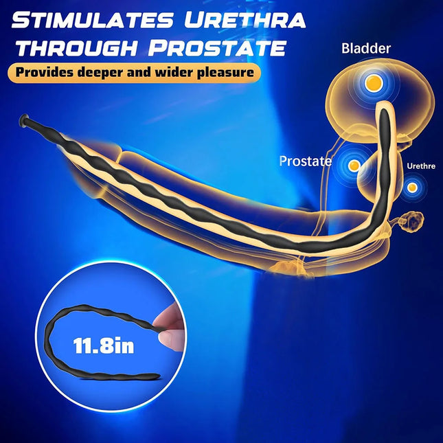 Urethra Sound Penis Plug Toy - 8 PCS Silicone Dilators Catheters & Sounds Set Urethral Plug Male Sex Toys, Sounding Rods Urethra
