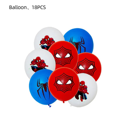 Spiderman Birthday Decor Superhero Theme Spider Birthday Party Decorations Paper Napkins Background Balloons Kids Party Supplies