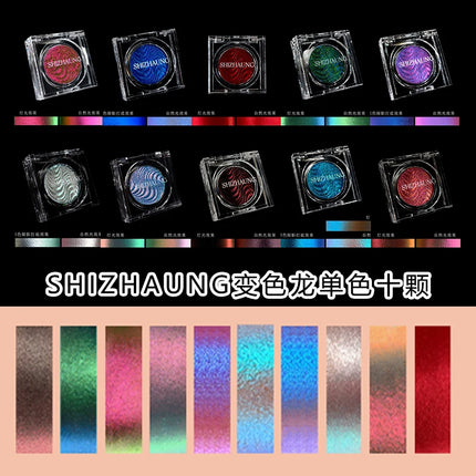 Chameleon Eyeshadow Powder Monochrome Matte Shimmer Metallic Glitter Gothic High Gloss High Colors Fine Flash lasting Eye Makeup
