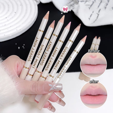 2-in-1 Apricot Pink Matte Under Eye Pencil Aegyo Sal Matte White Highlighter Lying Silkworm Pen Eye Makeup Easy To Use Eyeshadow