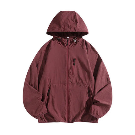 Men's Summer Thin Fishing Jacket UPF50+ UV Protection Quick Dry Hat Outdoor Clothing Breathable Tight Fit Linen Polo Shirt