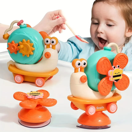 Baby Toy Montessori Inspired Dining Table Sucker Rotation High Chair Toy Suction Cups Spinner for Baby Toddler and Newborn Gifts
