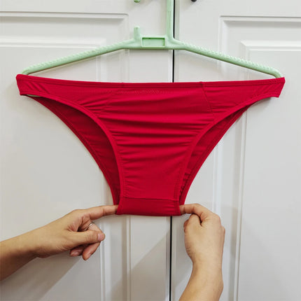 Underwear For Men Comfortable Panties Mens Ice Silk Briefs Daily Wear Red Lightweight Comfortable Panty For Men