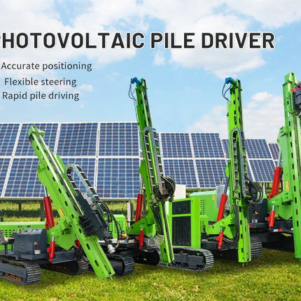 Hydraulic Crawler Spiral Solar Pile Driver - 8000N.m Torque 360° Rotation for PV Foundation Mountain Construction