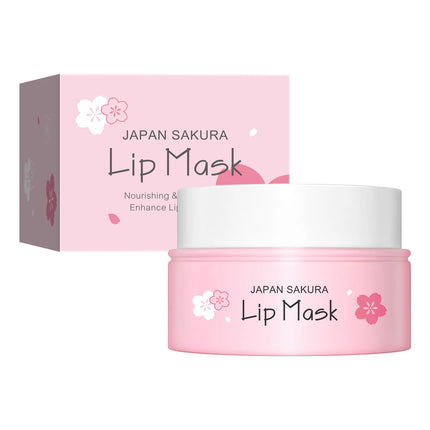 LAIKOU Sakura Lip Mask 8g - Overnight Hydrating Balm, Anti-Aging Plumping & Repair | Smooth Fine Lines, Dryness Treatment