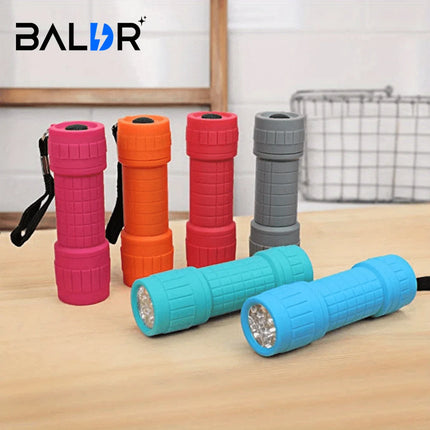 Mini Portable Flashlight Nine XPE Lamp Beads Strong Lighting Using 3 NO.7 Batteries Fixed Focus Pocket Outdoor Emergency Torch