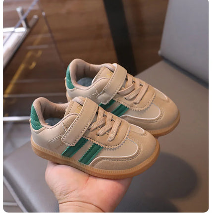 PU Leather Sport Shoes For Children Soft-soled Waterproof Girl's Sneakers Ergonomics Anti-slippery Toddler Shoes For Kids