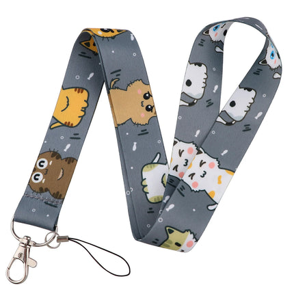 Cute Cartoon Cat Duck Neck Strap Lanyards For Keychain ID Credit Card Pass Animal Hang Rope Cell Phone Charm Accessories