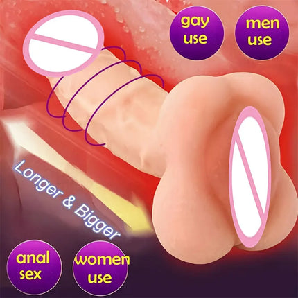 Halloween Set Realistic Dildo Pocket Pussy Tight Channels Soft Realistic Dildo for Women Men, Adult Sex Pocket Pussy Masturbators
