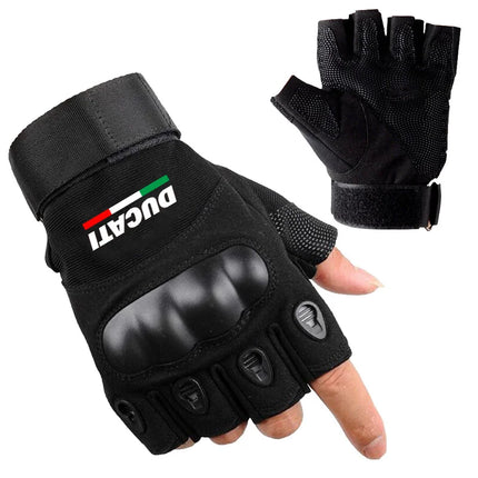 Men's Tactical Fingerless Gloves Anti-Slip Protective Riding Gloves For Ducati Scrambler Multistrada 950 1100 1260 Sport Monster
