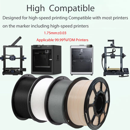PLA+ 3D Printer Filament 1.75mm 1000g Per Spool  Black/White/Gray/Skin 1KG Spool PLA Plus 3D Printing Materials for 3D Printer