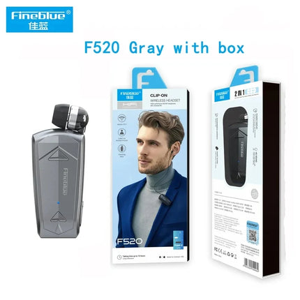 Fineblue F520 Mini Wireless Earphone Bluetooth 5.3 Retractable Headset in Lotus One Ear Calls Remind Vibration Sport Headphone