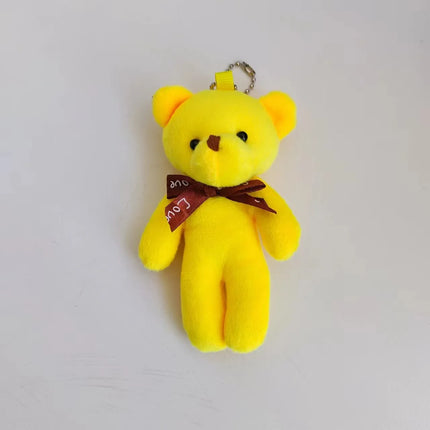 18-90Pcs Mini Teddy Bear Toy Plush Stuffed Bear Doll for Keychain Craft DIY Accessory Birthday Gifts Party Favors Supplies 4.7in