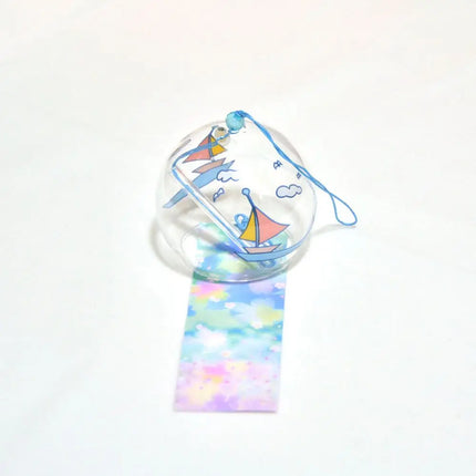 1PC Wind Bell Japan Wind Chimes Handmade Glass Furin Spa Kitchen Office Decor japanese room decor For Home Decoration Party Tool