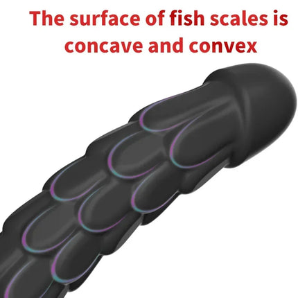 Fish Scale Anal Plug Dildo with Suction Cup Butt Plugs Prostate Massager Anal Masturbation Sex Toys For Woman Men Couples Gay