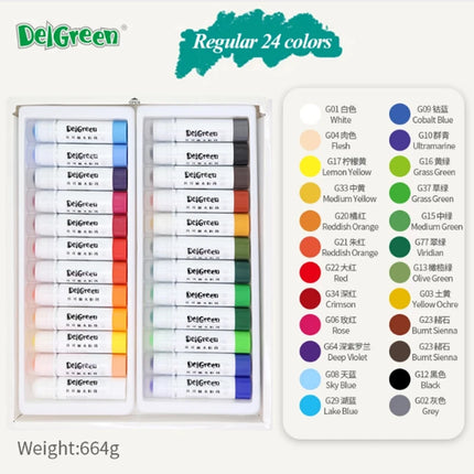 Profession Solid Gouache Stick Basic/Macaron Pastels Crayons Painting Kids Drawing Art Supplies Non-Toxic Wax Crayon DELGREEN