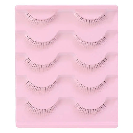 5 Pairs Lower Eyelashes Under Eye Lashes Soft Lower Eyelashes Clear Band Manga Bottom Lashes Natural Lashes Korean Makeup